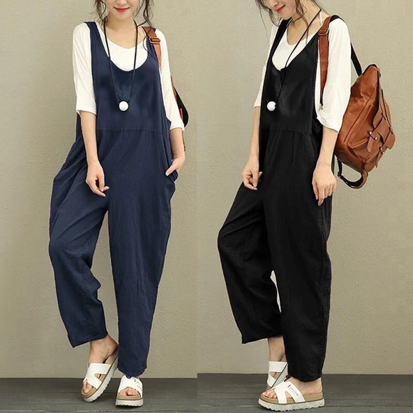 Günlük Yazlık Kalın Askılı Slopet Kadın Tulum ürün görseli