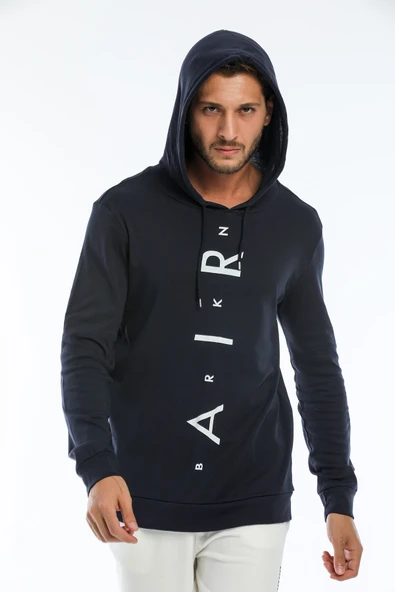 Süperlife Erkek Kapşonlu Regular  Air Baskılı İnce Sweatshirt SPR22SW104 - 6