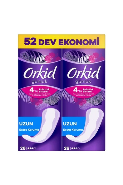 Orkid Extra Koruma Uzun Günlük Ped 52 Adet - 2