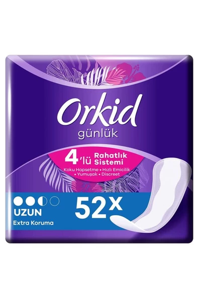 Orkid Extra Koruma Uzun Günlük Ped 52 Adet