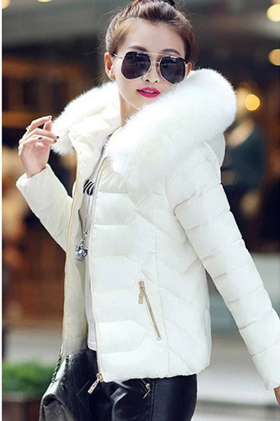 Günlük Kürklü Şişme Kadın Mont ürün görseli