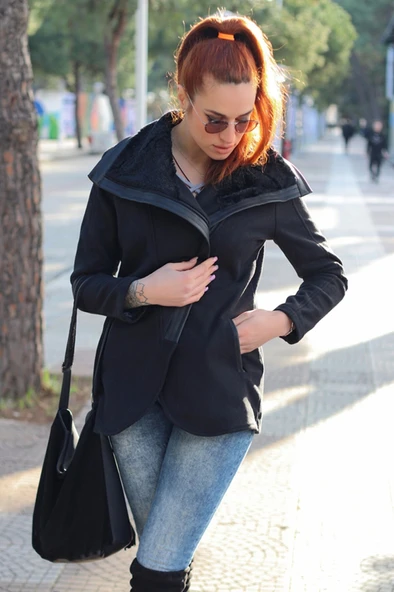 Kaşmir Yaka Bayan Kaban - Resim 2