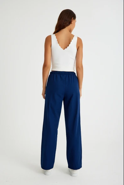 Keten Günlük Pantolon Beli Bağcıklı - Resim 6