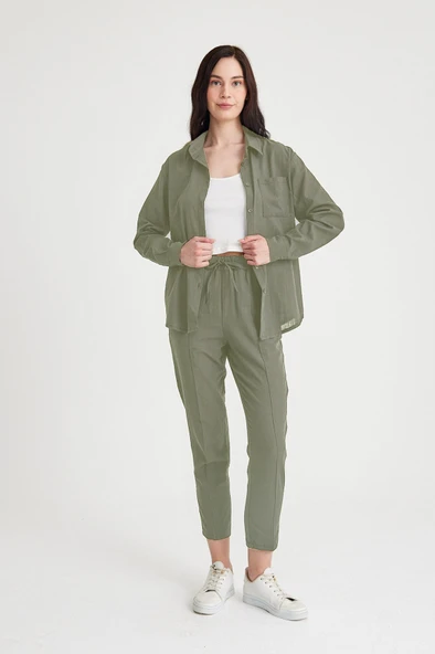 Keten Günlük İkili Takım Elbise Pantolon Gömlek ürün görseli