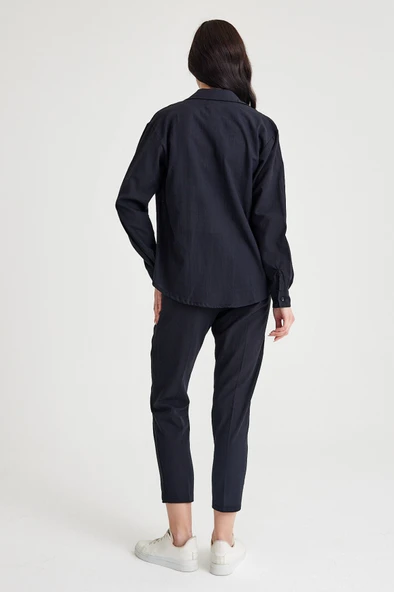 Keten Günlük İkili Takım Elbise Pantolon Gömlek - Resim 6