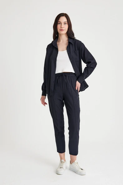 Keten Günlük İkili Takım Elbise Pantolon Gömlek ürün görseli