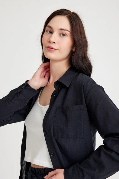 Keten Günlük İkili Takım Elbise Pantolon Gömlek - Resim 7