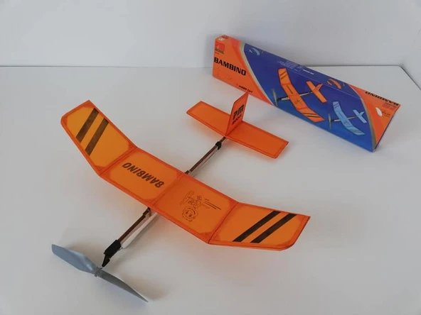 Bambino Lazer Kesim Lastik Motorlu Çubuk Gövdeli Demonte Serbest Uçuş Modeli - 5