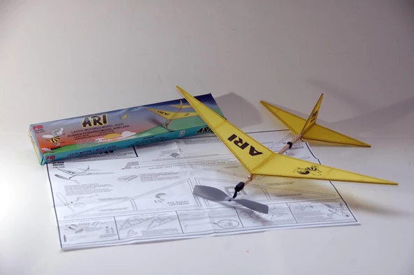 PM Model 1001 Arı Lastik Motorlu Çubuk Gövdeli Demonte Serbest Uçuş Modeli - 6