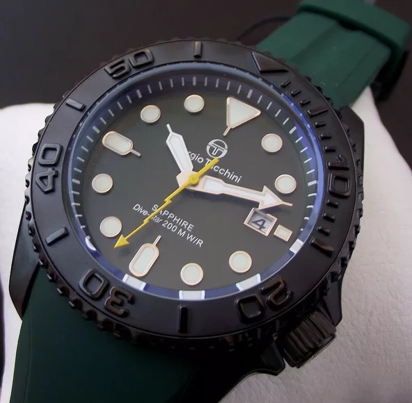 Sergio Tacchini ST.3.10002.5 Yeşil Dive-Star 200 m Erkek Kol Saati - 10