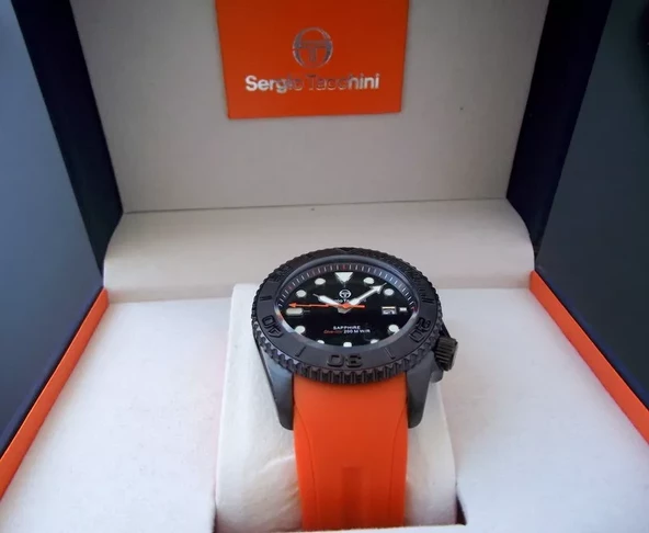 Sergio Tacchini ST.3.10002.3 Turuncu Dive-Star 200 m Erkek Kol Saati - Resim 11