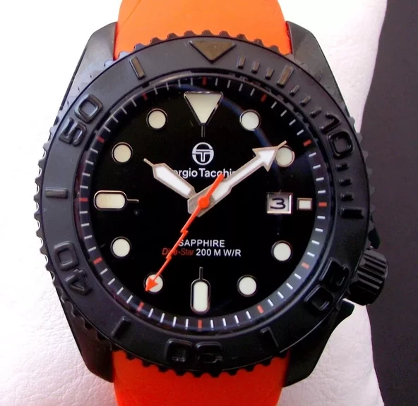 Sergio Tacchini ST.3.10002.3 Turuncu Dive-Star 200 m Erkek Kol Saati
