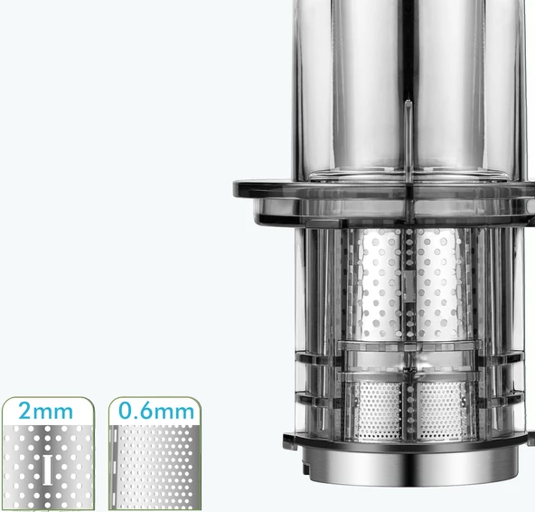 Yasomi FruitForce 8 Segment 180 W Gri Katı Meyve Sıkacağı - 6