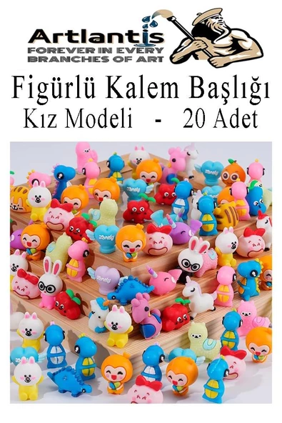 Kalem Başlığı Figürlü 30 Adet Kalem Süsü Kızlar İçin Değişik Karkatür Hayvan Silikon Kalem Başlığı Sevimli Kalem Başlıkları ürün görseli