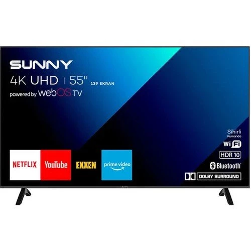 Sunny SN55FMN252 4K Ultra HD 55 140 Ekran Uydu Alıcılı webOS Sma