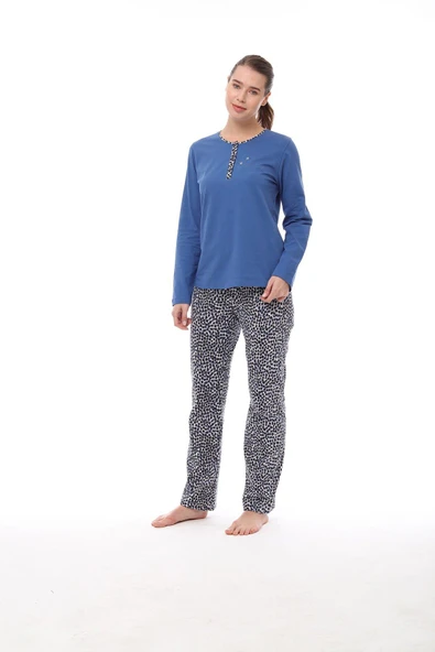 Pijadore 1559 Kadın Uzun Kollu Pijama Takım - 1