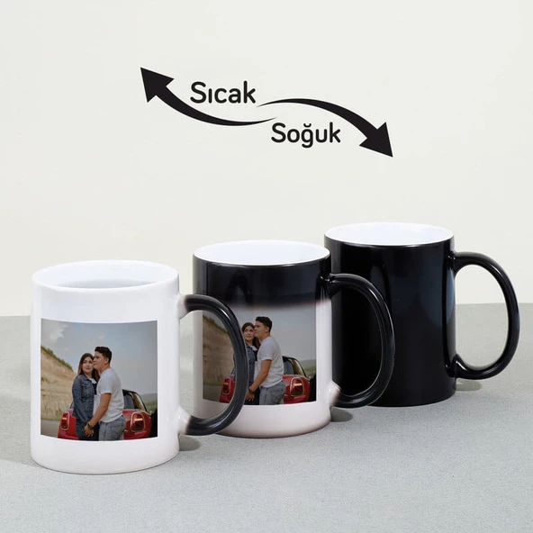 Kişiye Özel Fotoğraf Baskılı Renkli Sihirli Kupa - 3