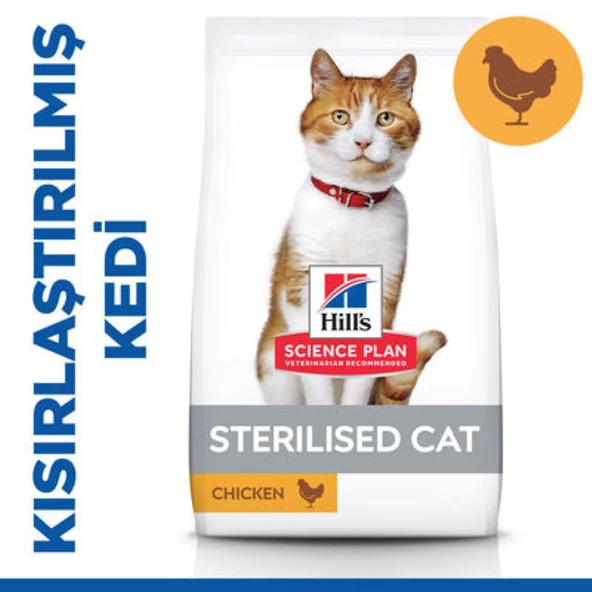 Hill's Sterilised Kısırlaştırılmış Tavuklu Kedi Maması 3 Kg