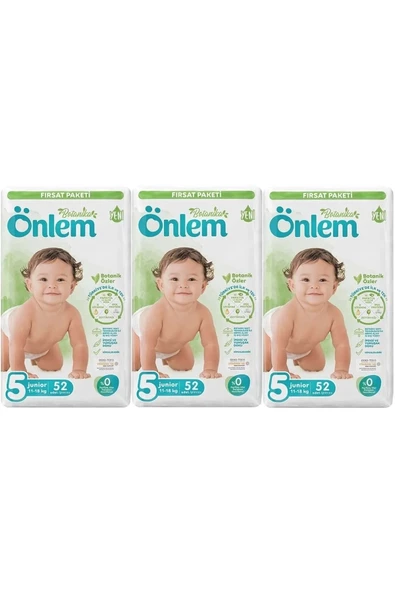 ÖNLEM Bebek Bezi Botanika Beden:5 (11-18KG) Junior 156 Adet Aylık Fırsat Pk ürün görseli 1