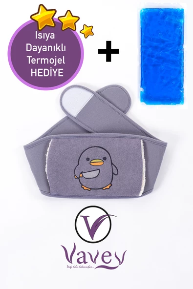 Özel Gün Kemeri Regl-Bel-Diz-Omuz-Boyun Ağrılarılarına Son Termojel Hediyeli  Civciv Antrasit Renk - 7