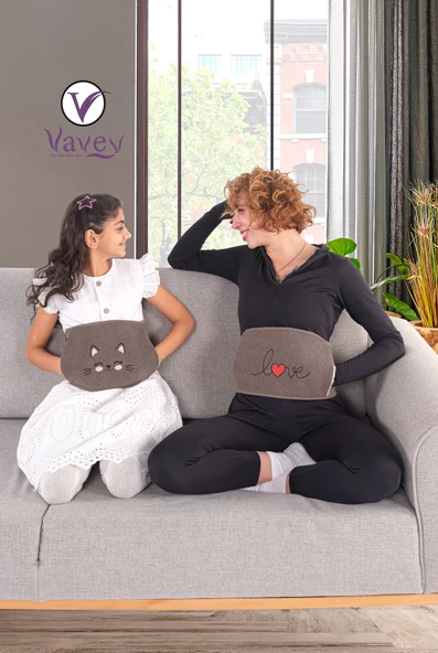 Özel Gün Kemeri Regl-Bel-Diz-Omuz-Boyun Ağrılarılarına Son Termojel Hediyeli  Love Kahve Renk - 5