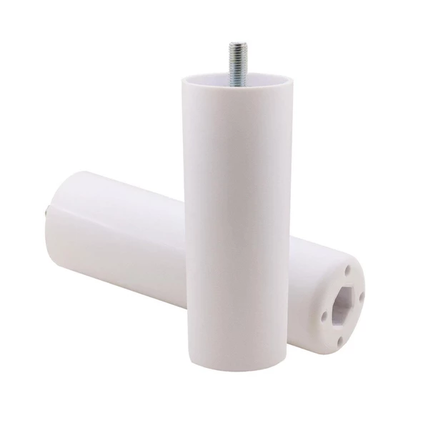 Mobilya Kanepe Koltuk Baza Yükseltme M8 Civatalı İnce Diş Destek Ayağı Ayakları Beyaz 14 cm 8 Adet - 5