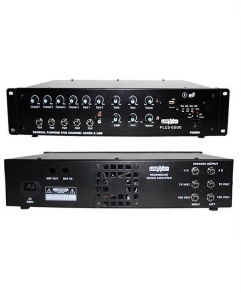 Lastvoice Plus-6500 Stereo Çift Trafolu 2x250 Watt Mikser Anfi ürün görseli 1