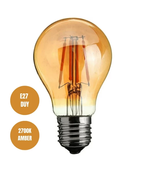 6W Rustik Ampul 2700K (Amber Işık) A60