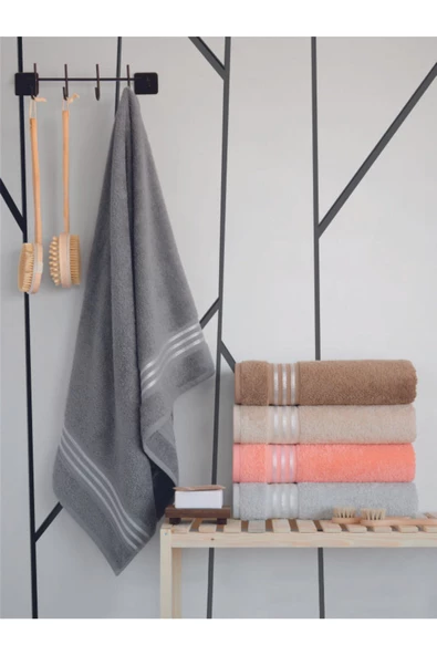 Maria Su Emici Antibakteriyel Ekstra Yumuşak Pamuklu Banyo Havlusu 1 Adet 70x140 cm - 2