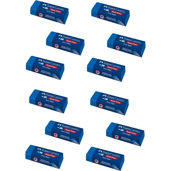 Faber-Castell Faber-Castel Sınav Silgisi Mavi 12'li