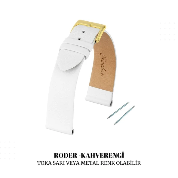 R4146 RODER DERİ KAYIŞ - BEYAZ - 7