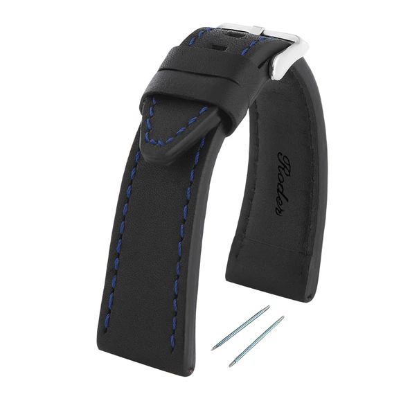 R4136B RODER DERİ KAYIŞ - SİYAH-MAVİ - 6