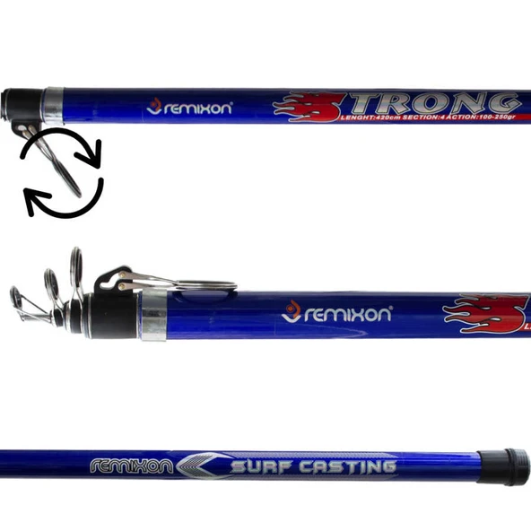 Remixon Strong 4.20m 100-250gr Blue Tele Surf Kamış  Standart Standart - 2