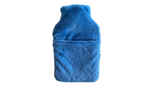SICAK SU TORBASI CEPLİ MAVİ PELUŞ TERMOFOR 32,5x17,5cm  1500 ML - 2