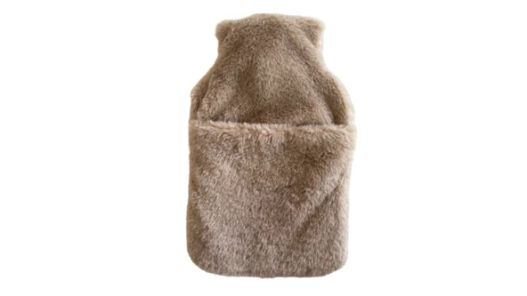 SICAK SU TORBASI CEPLİ BEJ PELUŞ TERMOFOR 32,5x17,5cm  1500 ML - 2
