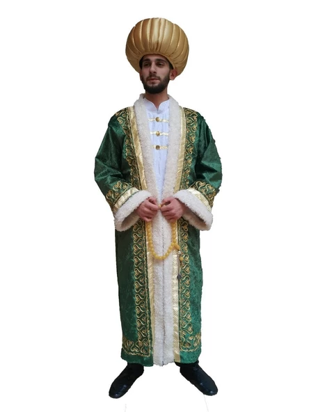 Sultan Kıyafeti Yeşil Renk Kostüm