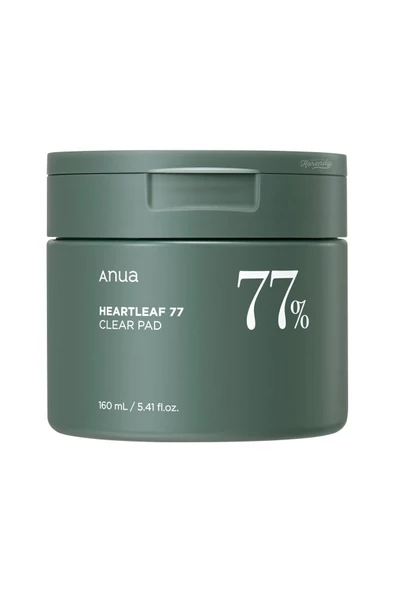 ANUA,Heartleaf 77% Clear Pad (KORENDY) Gözenek Ve Siyah Nokta Karşıtı Asitli Tonik Ped 160ml