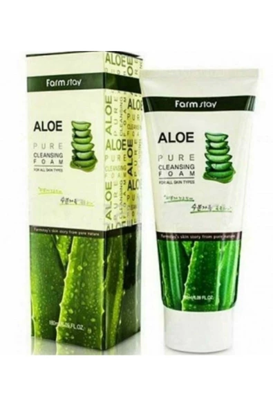 FARMSTAY,Fafrm Stay Aloe Pure Cleansing Foam Aloe Vera I?çeren Yüz Yikama Jeli?