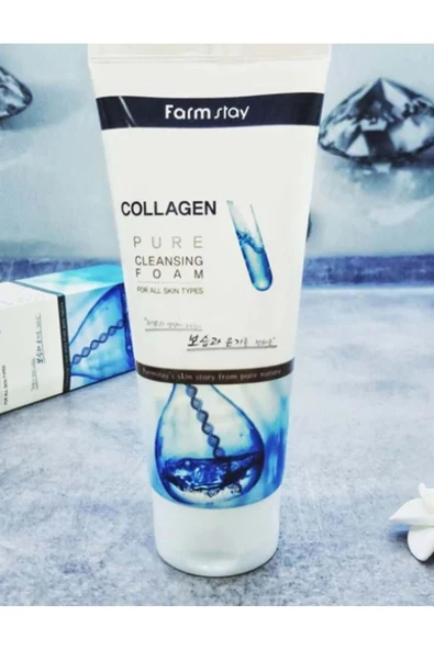 FARMSTAY,Farm Stay Collagen Pure Cleansing Foam Kolajen I?çeren Yüz Yikama Köpüğü