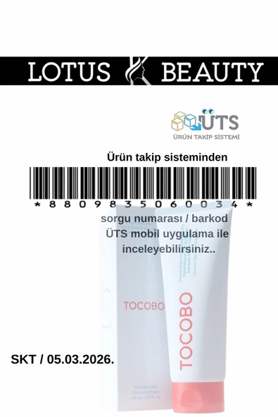 TOCOBO,Hindistan Cevizi Kili- Sebumu Kir Temizleme Köpüğü ( Lotuskbeauty ) 150 ml - Resim 4