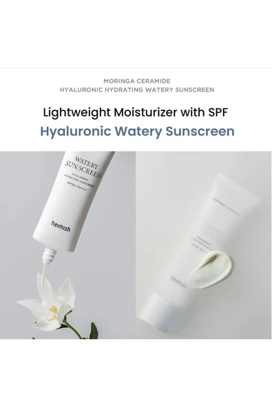 HEİMİSH,Moringa Ceramide Hyaluronic Acid Hydrating Watery Sunscreen (Güneş kremi) 50ml - 2