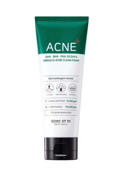 SOME BY Mİ,Aha-Bha-pha 30 Days Mıracle Acne Clear Akne Ve Yağlanma Karşıtı Temizleme Köpüğü 100ml