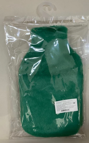 SICAK SU TORBASI CEPLİ YEŞİL PELUŞ TERMOFOR 32,5x17,5cm  1500 ML - 3