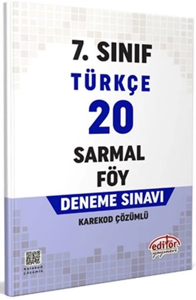 7. Sınıf Türkçe 20 Sarmal Föy Deneme Editör Yayınları