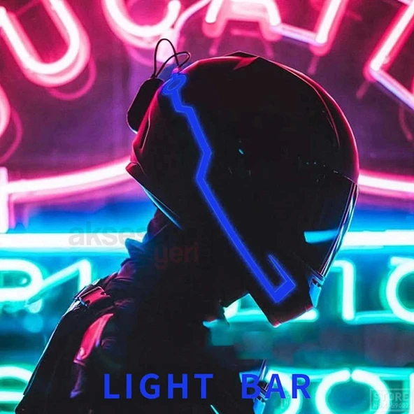 Motosiklet Kask Ledi Mavi Renk - 3 Farklı Mod - Motosiklet Renkli İkaz Ledi ürün görseli