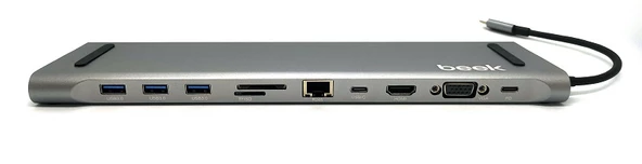 BEEK BA-DCK-UC11 TYPE-C TO HDMI/VGA/RJ45 DOCK STATİON