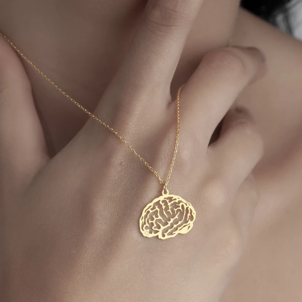 925 Ayar Gümüş Beyin Kolye ürün görseli 1