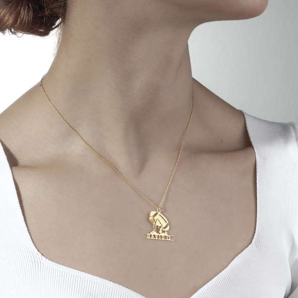 925 Ayar Gümüş Amerikan Futbolu İsim Detaylı  Kolye - Resim 2