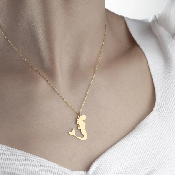 925 Ayar Gümüş Deniz Kızı Kolye ürün görseli 1