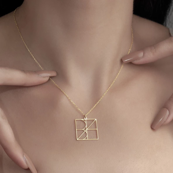 925 Ayar Gümüş Stilize Edilmiş Harf Kolye - Resim 3